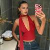 2025 Zomer Minimalistische Halter Strik-Achterkant Laag Uitgesneden Camisole voor Dames