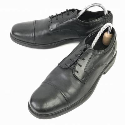 Sapatos GEOX de Couro Genuíno com Bico Reto [40 / 24.525.0 / Preto] Social Business(USADO)