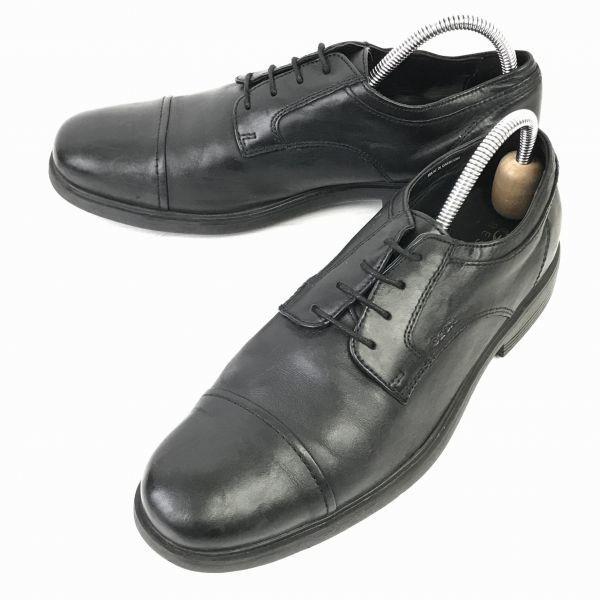 

GEOX Genuine Leather Straight Tip Shoes [40 / 24.525.0 / Black] Dress Business(USED)