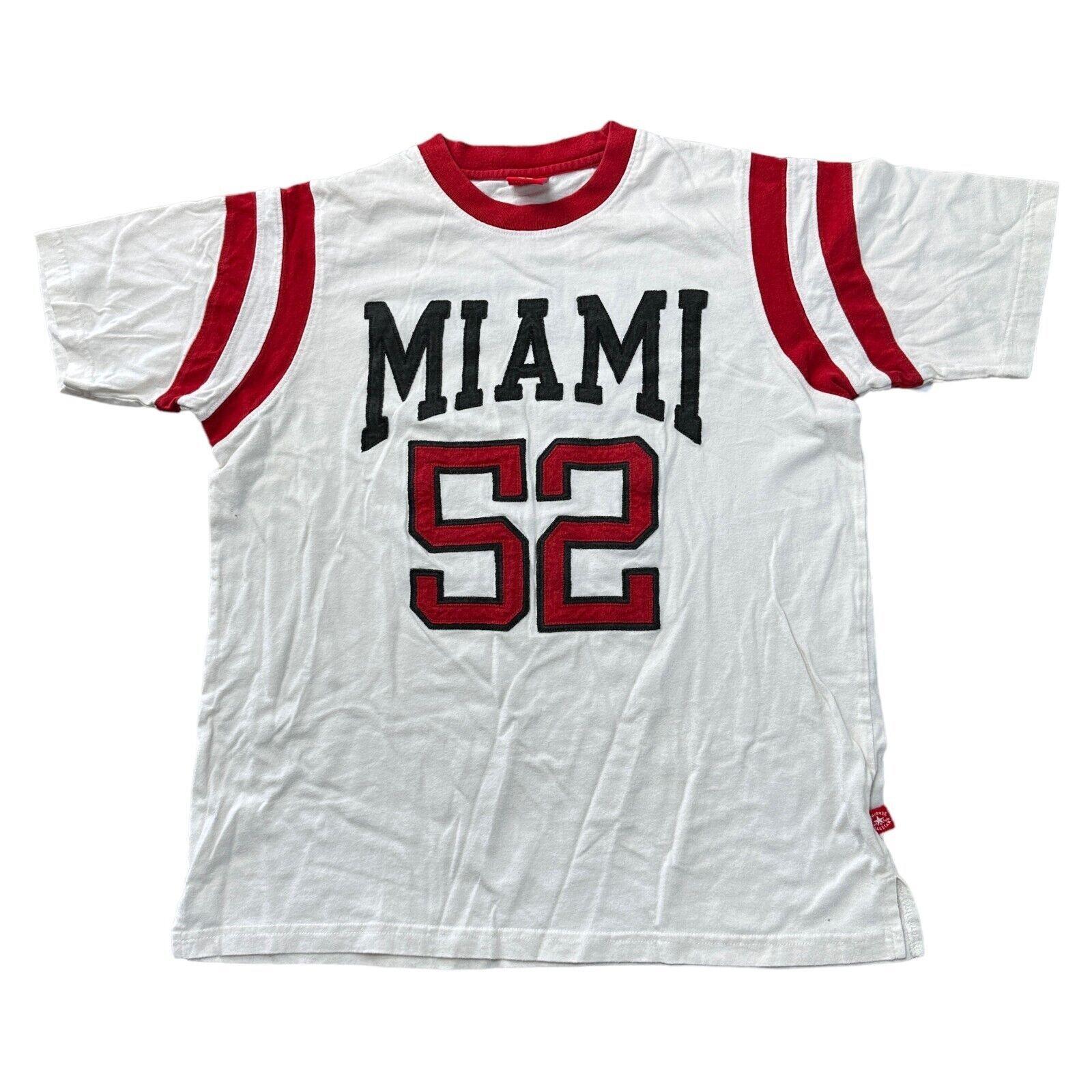 

Converse Miami T-Shirt Mens Womens Tees Top Player 52 Short Sleeve Regular USA White Mens 3XL