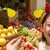 Kid Headband Spring Design Fruit-Decorated Headband Anti-Slip Tooth Design Stable Fit Hair Hoop Children Day Performance Hair Accessory