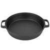 25CM Thickened Pancake Pan Cast Iron Flat Bottom Pan 2 Handle Kitchen Frying Pan for Household