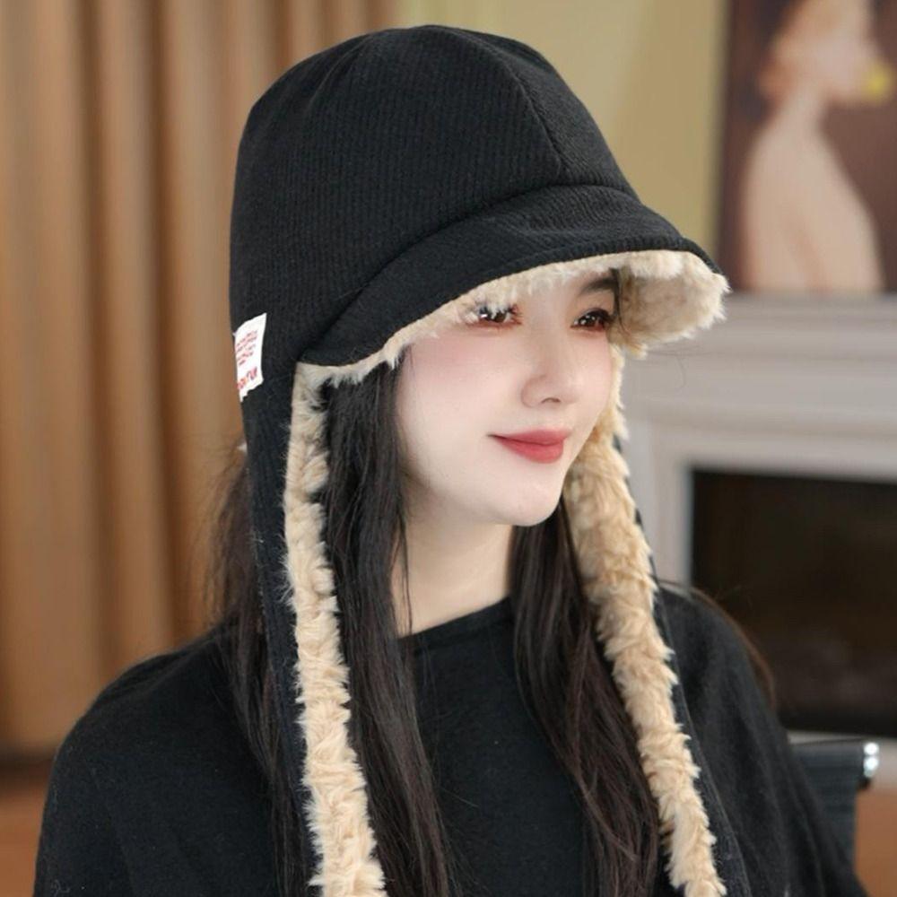 Fashion Thickened Ear Protection Hat Windproof Thermal Fleece Cap Cold Proof Comfortable Warm Hat Outdoor Cycling