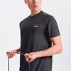 Camisetas Masculinas Li Ning Cor Mista Novo Padrão Gola Redonda Preta Ajuste Reto Moderado ATSQ201-1