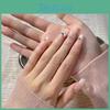 Romantic Ice Clear French Wearable Flash Drilling Milky White Pure Handmade Wholesale Nail Art