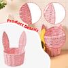 Easter Bunny Ear Woven Basket Organizer, Sturdy Decorative Paper Rope Design, Creative, Portable,