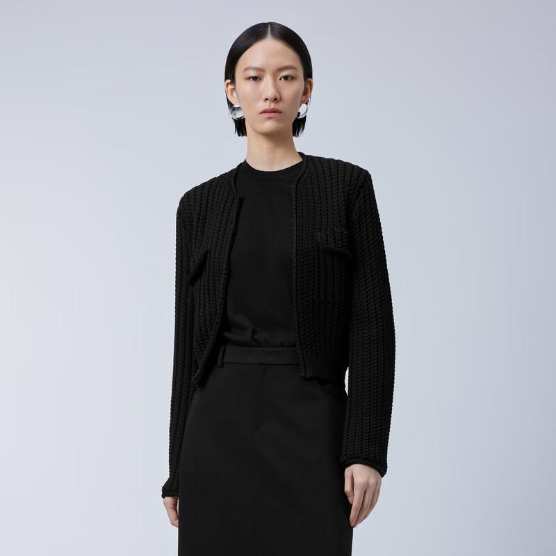 

JNBY Women s Slim-Fit Cropped Knit Sweater M