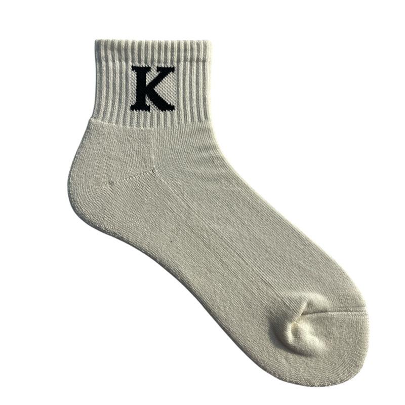 5 Pairs of Sports Socks Men's Models Professional Running Autumn and Winter Thickening Sweat Anti-odour Socks Cotton Basketball Letters Short Socks