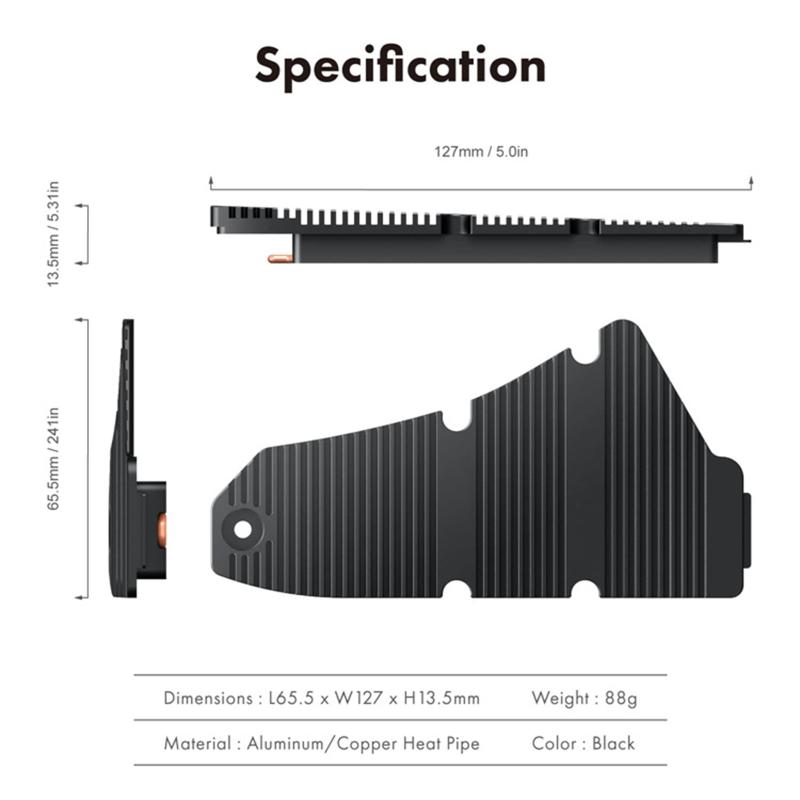 Aluminium-Kühlkörper für M.2 2230 2242 2260 2280 SSD Festplatten-Kühlkörper Kühlsystem für Konsole