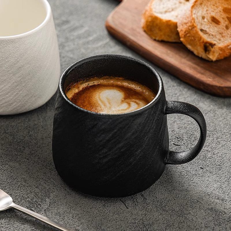 Simple Rock Pattern Household Couple Cup Ceramic Large-Capacity Drinking Cup Niche Boys Water Cup Teacup
