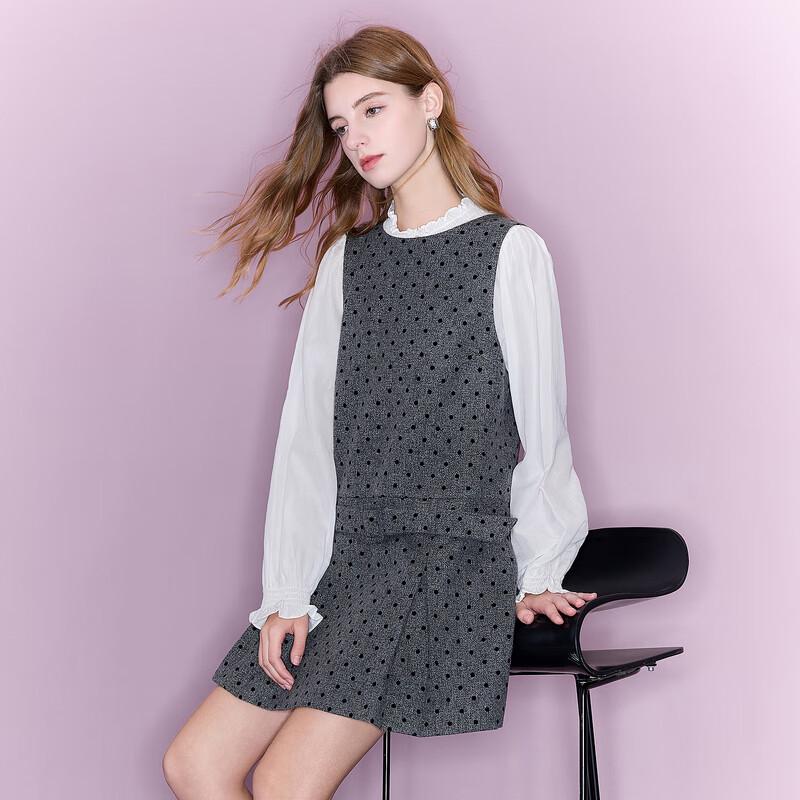 

Sancai 2025 Winter Polka Dot Sleeveless A-Line Dress L 165/88A