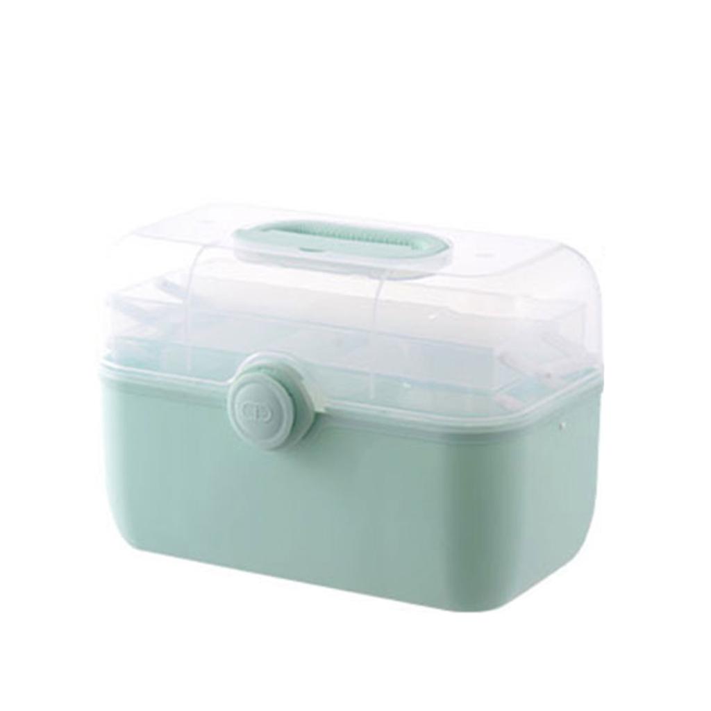 Plastic Medicine Storage Box with Handle Portable Organize Household for Indoor Outdoor Camping Organization