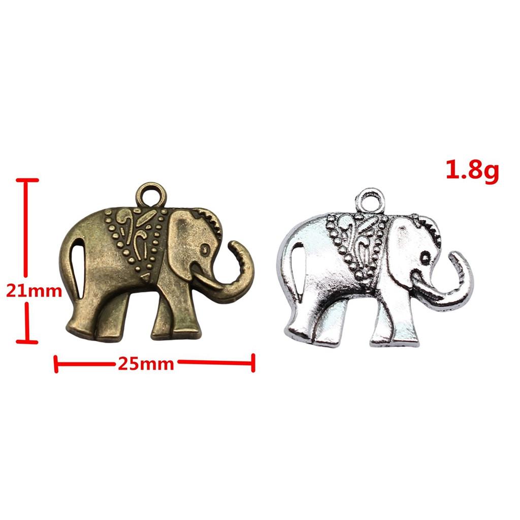 Antique Style Elephant Charms Metal Animal Pendants For DIY Jewelry Keychain Bag Accessories