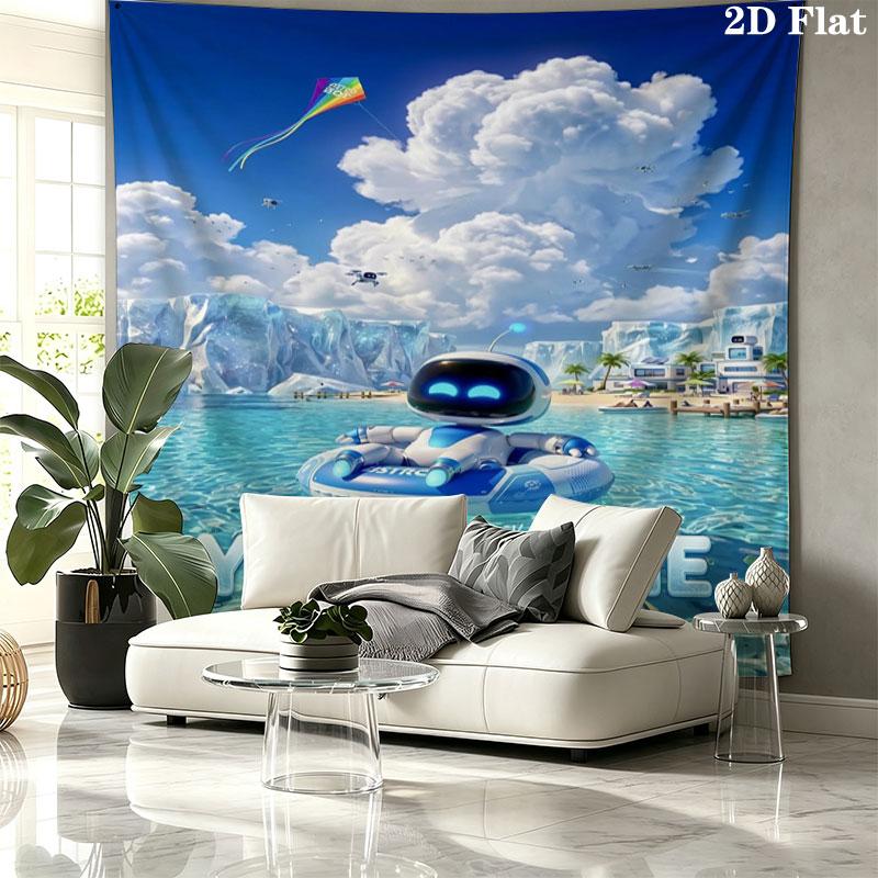 ASTRO BOT Custom Name Wall Tapestry Aesthetic Wall Hanging Printed Fabric Blanket Decorative Tapestries for Bedroom Living Room Home Decor