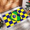 Brazil national football team Printed Flannel Area Rug Non Slip Soft Polyester Floor Carpet Indoor Decor Mat for Bedroom Living Room Sofa