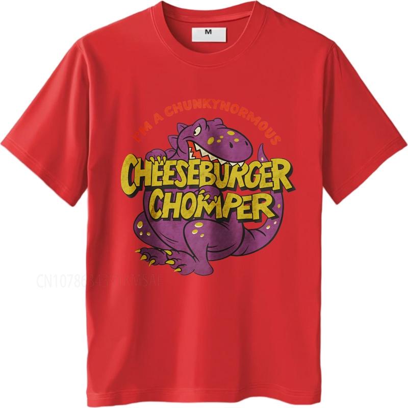 Daily Wear summer Man tshirt Im A Chunkynormous Cheeseburger Chomper Short Sleeve Soft ONeck tops summer cotton men tshirt