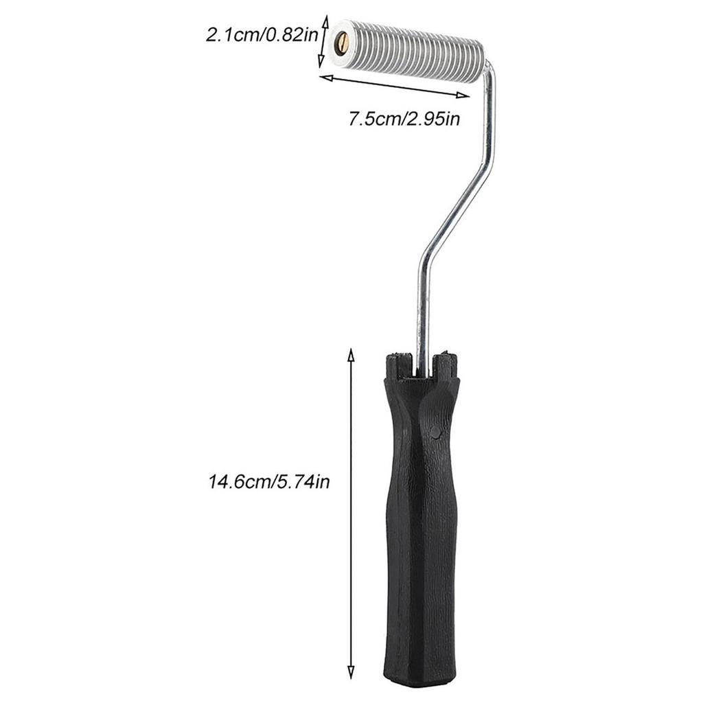 Fiberglass Roller Aluminum Alloy Laminating Bubble Tool Ergonomic Handle for Industrial Applications and Bubble Removal