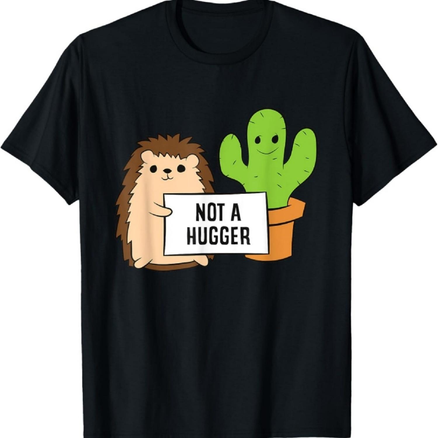 

Hedgehog Not A Hugger Cactus Hedgehog T-Shirt XXXXXL чорний