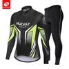 NUCKILY Men's Winter Cycling Suit with Silicone Padded Seat and Fleece for Mountain Biking