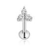 Titanio ASTM F136 G23 Fiore Luna Farfalla Piercing Senza Filettatura Spillo Fulmine Push-in Stud per Labbra Daith Conch Orecchino 16G 18G 20G