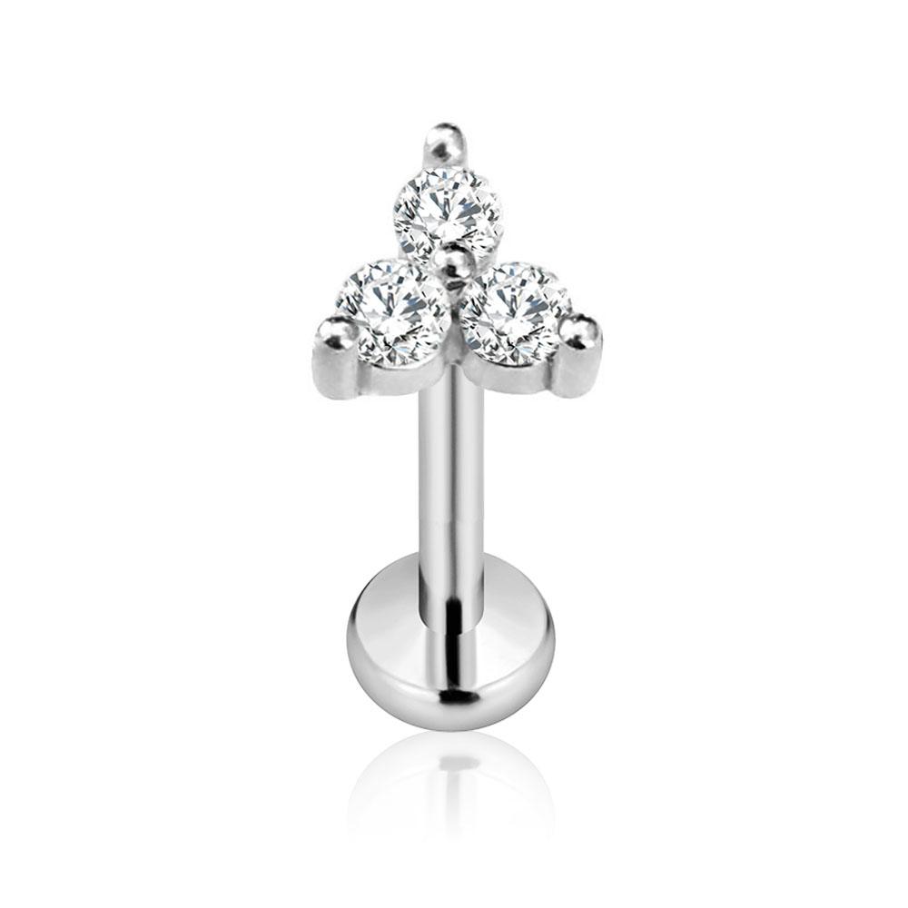 Titanio ASTM F136 G23 Fiore Luna Farfalla Piercing Senza Filettatura Spillo Fulmine Push-in Stud per Labbra Daith Conch Orecchino 16G 18G 20G