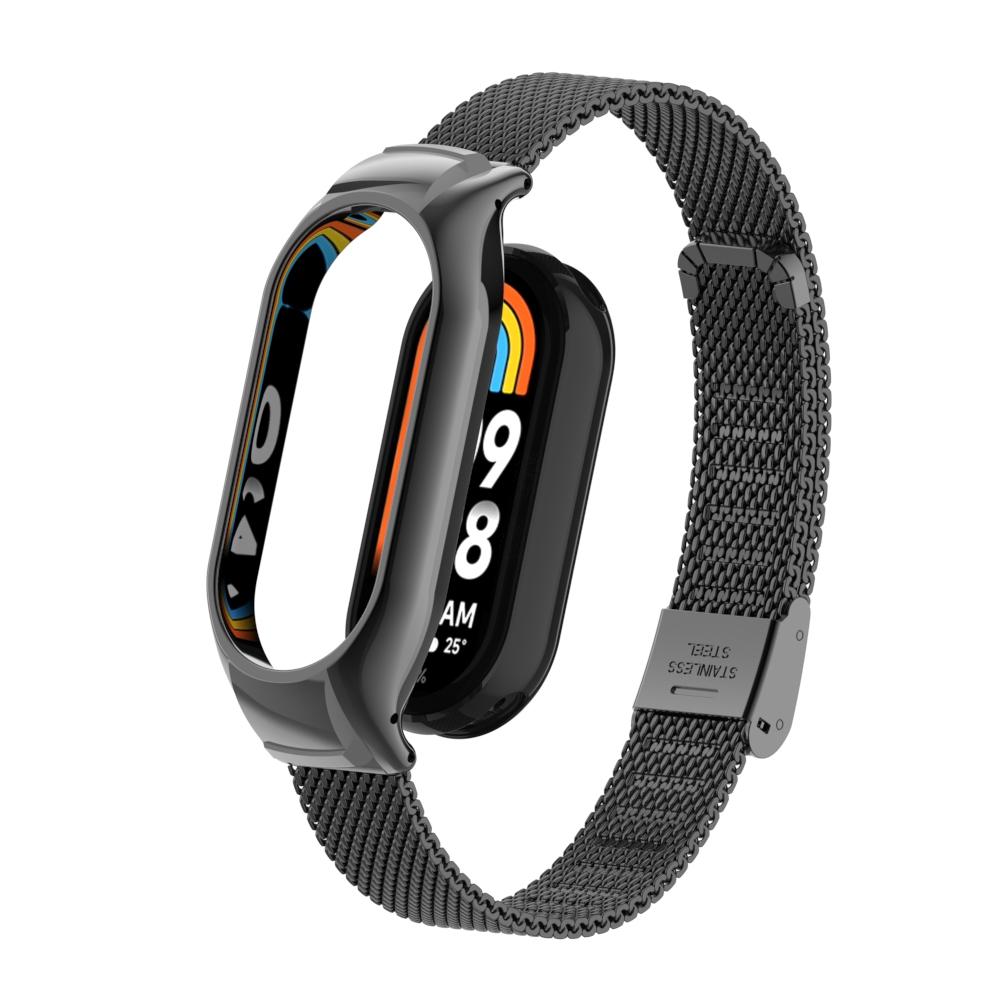 Suitable for Xiaomi Band 10 Strap, Stainless Steel Mesh Buckle Strap, Metal Band Mi Band 9 8 Replacement Strap