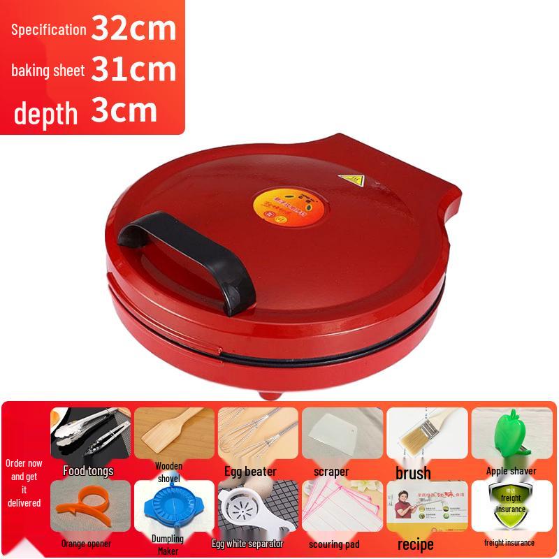 In Stock: Hongtai Electric Griddle - Deepened, Enlarged Frying Pan with Double-Sided Heating and Automatic Power-Off (Laobing)