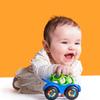 Bright Starts Oball Rattle & Roll [6 months+] Sports Car Stroller Toy, Teether, Rattle, Baby Shower Gift, Blue 81559