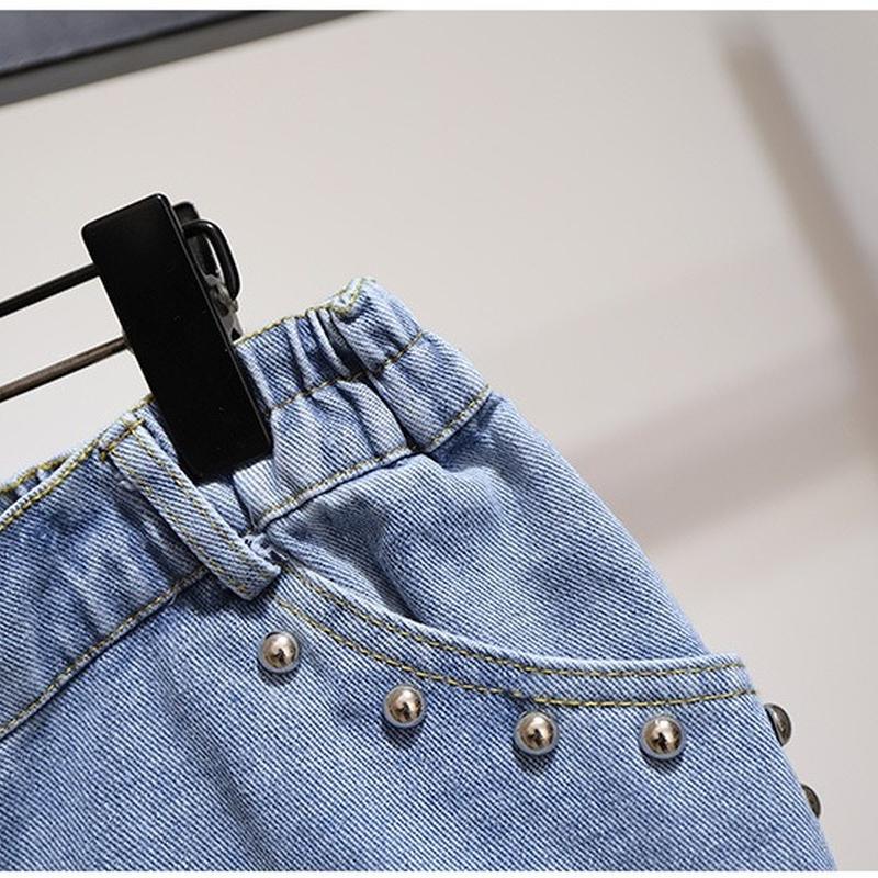 Size Hole Summer Plus Temperament Denim Shorts Womens Casual Denim Shorts Loose High Waist Jeans Shorts