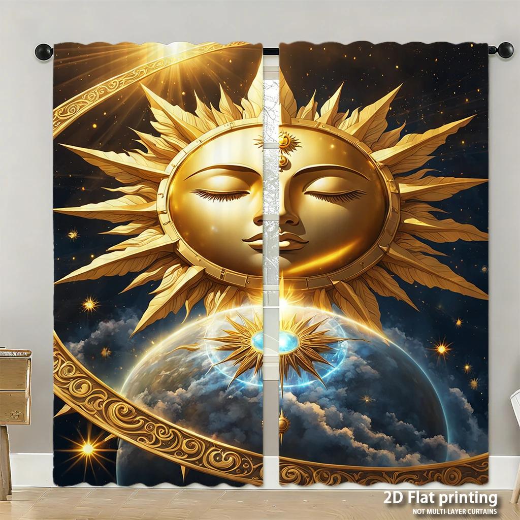 Piece Set High Definition Digital Printed Curtainsautumncolorfulleavespumpkinwreathfoliagepineconehome Decoration Style Curtain Polyester