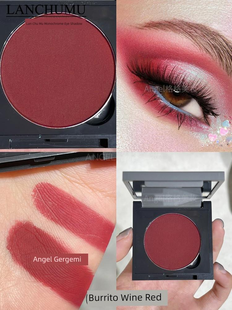 Matte Eye Shadow Red Vermilion Rouge Maple Leaf Cointreau Red Sauce Purple Fashion Retro Cos Color Rendering Eye Shadow Plate