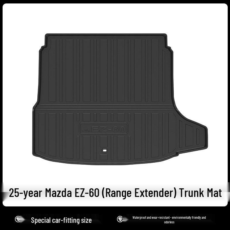 Mazda 25 EZ-60 Extended Range TPE Floor Mats & 3D All-Weather Trunk Mat with Starry Sky Blanket & Carbon Fiber Texture