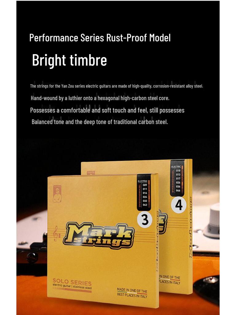 Markbass Italy Professional Electric Guitar Strings Set - Rust-Proof Genuine Product