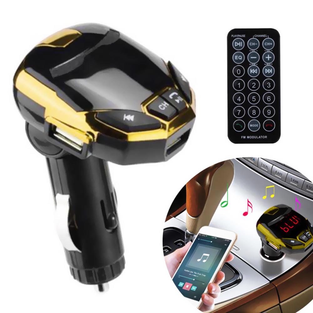 Buy Bluetooth Fm Transmitter With Remote Control LCD 3 Color at