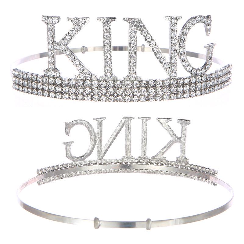 Men's Birthday King Crown and Sash Set - Party Hat Headdress for Cake Celebration