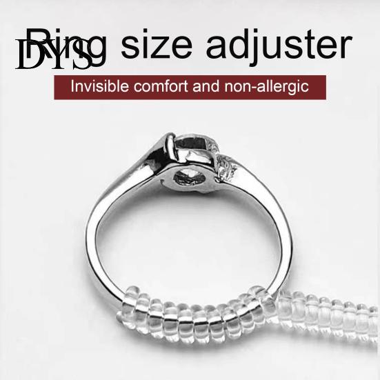Ring Size Adjuster 5Pcs/Set Invisible Soft Texture Comfortable Wearing Tightener Jewelry Guard Spiral Silicone for Loose Rings