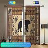 Panels American Country Bear Patterned Curtains Versatile Design Suitable Any Style Creating Peaceful Living Space Curtain Made Of Polyester Washable