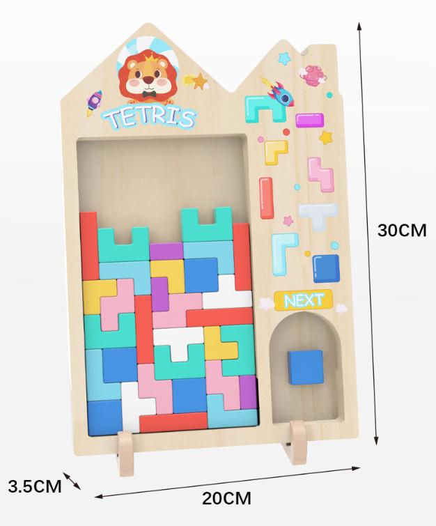 3D Wooden Puzzle, Building Blocks, Puzzle Game, Baby Logic Training Puzzle Toys, Parent-Child Interactive Games