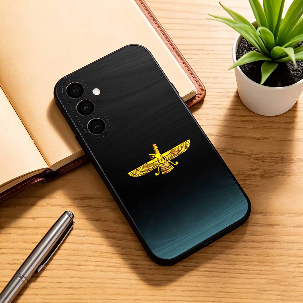 Assyrian Faravahar Flag  Phone Case For Samsung Galaxy A73,A72,A71,A70,A53,A52,A51,Soft Silicone Black Cover