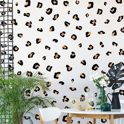 10 Fogli Adesivo Murale Stampa Leopardo Adesivi Murali Macchie Leopardo Nere Vinile Fai da Te Rimovibile Pellicola e Incolla Carta da Parati per Camera da Letto Cameretta Decorazione Casa
