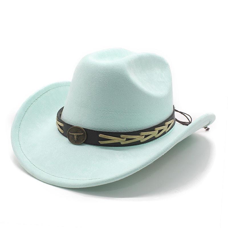 Knot Embroidered Wide Brim Hat With Polyester Wool For Spring Summer Cultural Fashion