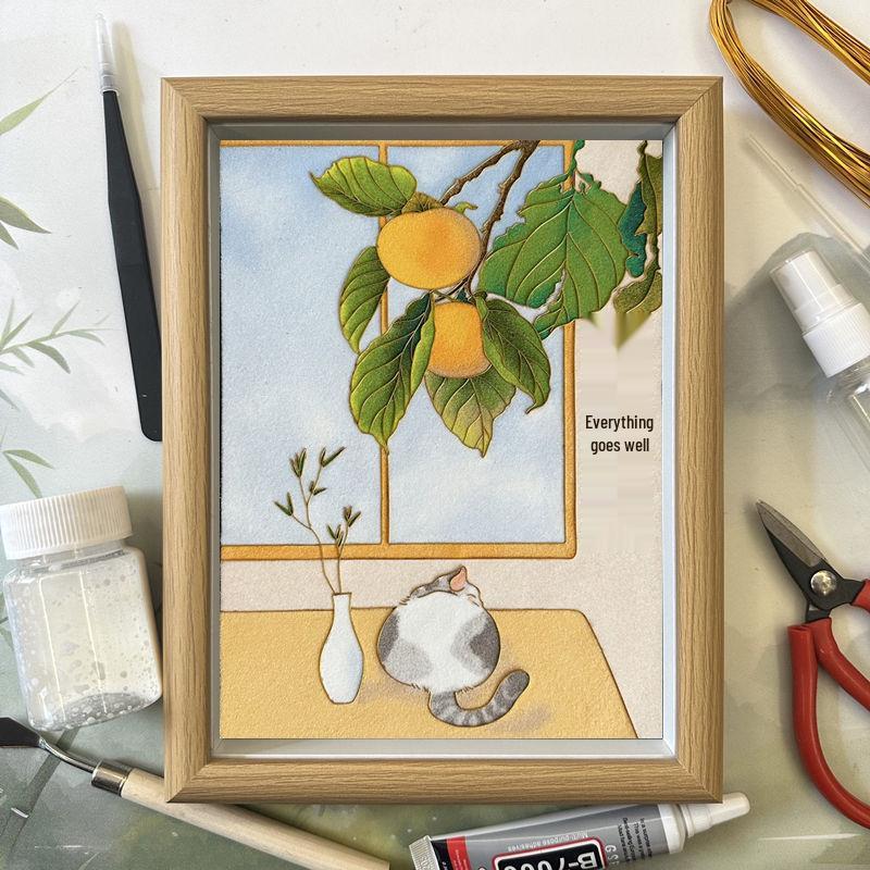 Cloisonné Enamel Painting Kit: Handmade Heritage Gift & Photo Frame Display