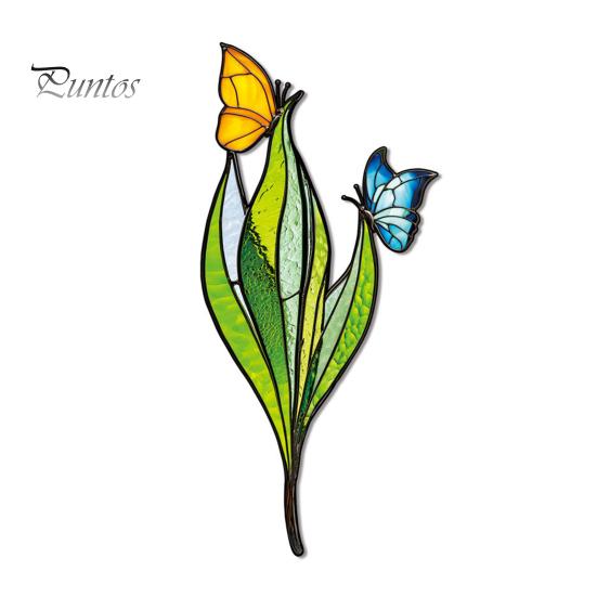 Colorful Yard Stakes Planter Insert Stake, Double-Sided, Flower Pot Decor Metal Art Ornaments Insect Animal Stake for Plant Pots Bed Decoration