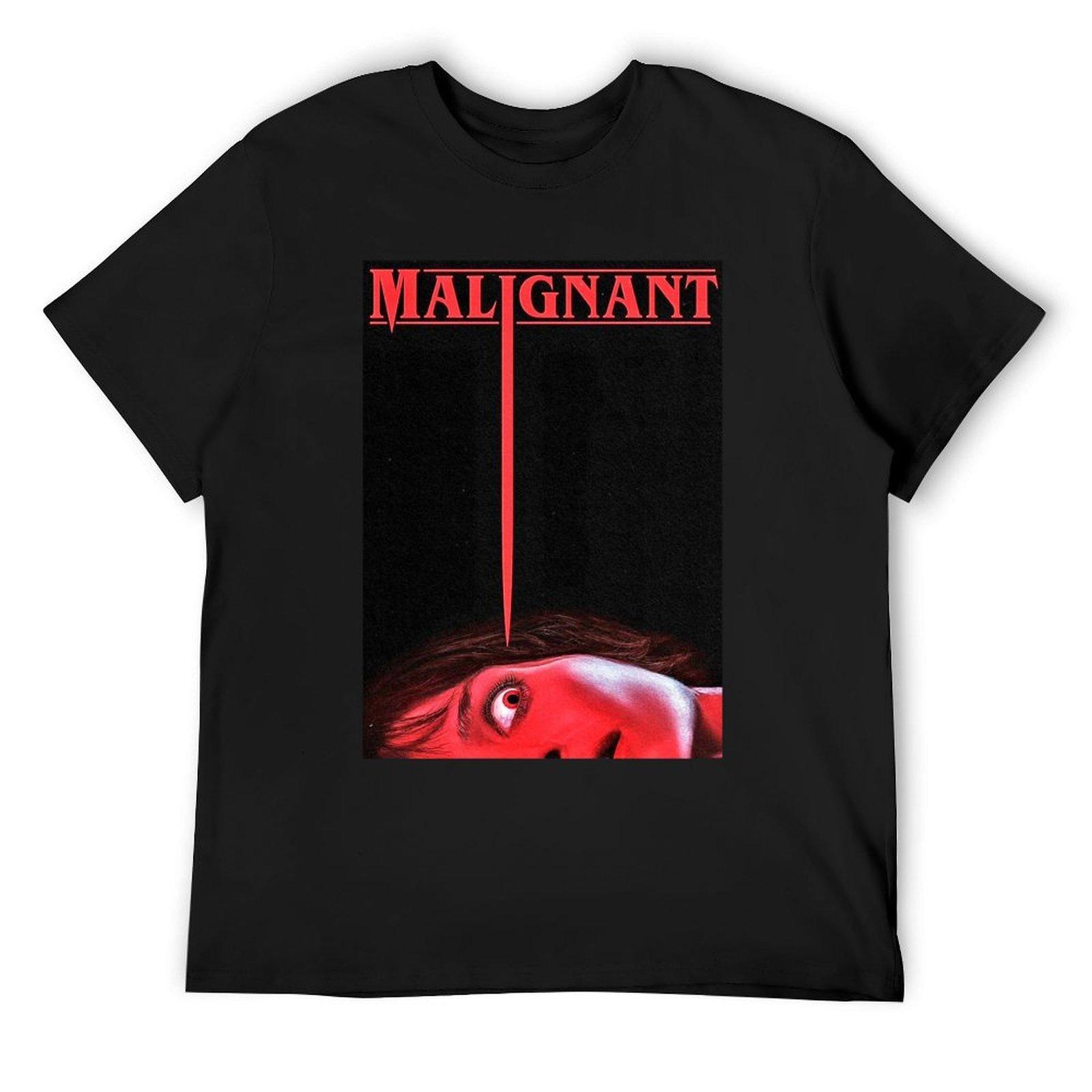 

Malignant horror movie poster T-Shirt graphic t shirts hippie clothes blacks Men s t shirts 4XL