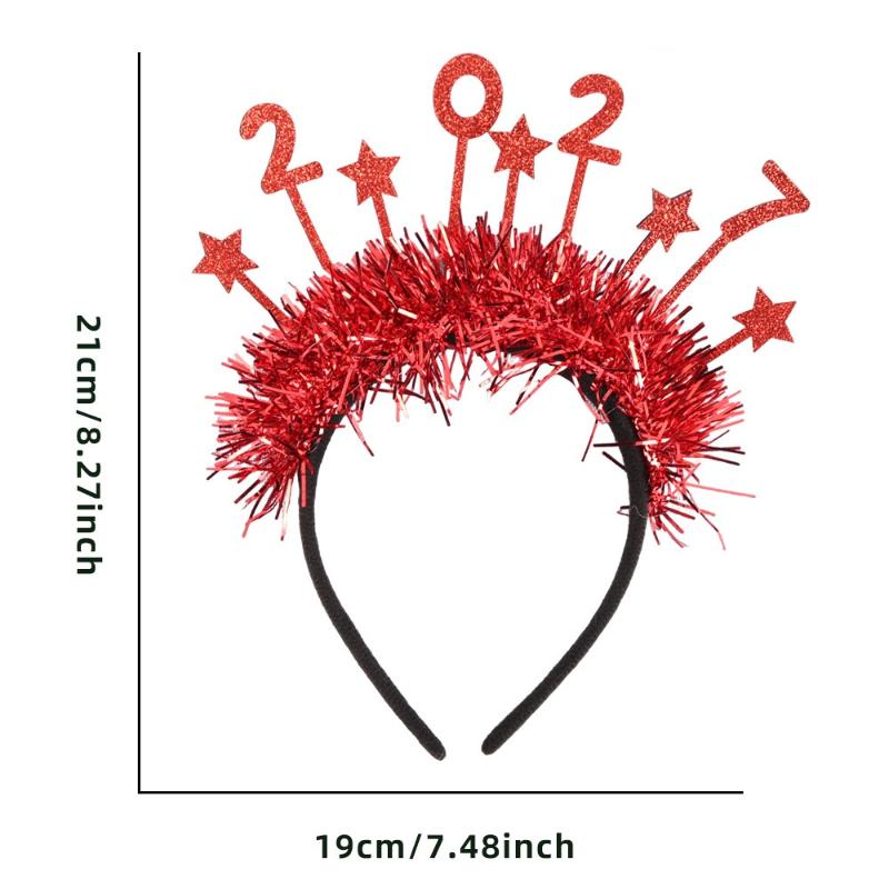 New 2027 New Year Headband Christmas New Year'S Eve Party Headgear Internet Celebrity Photo Props Children Adult Headnamd