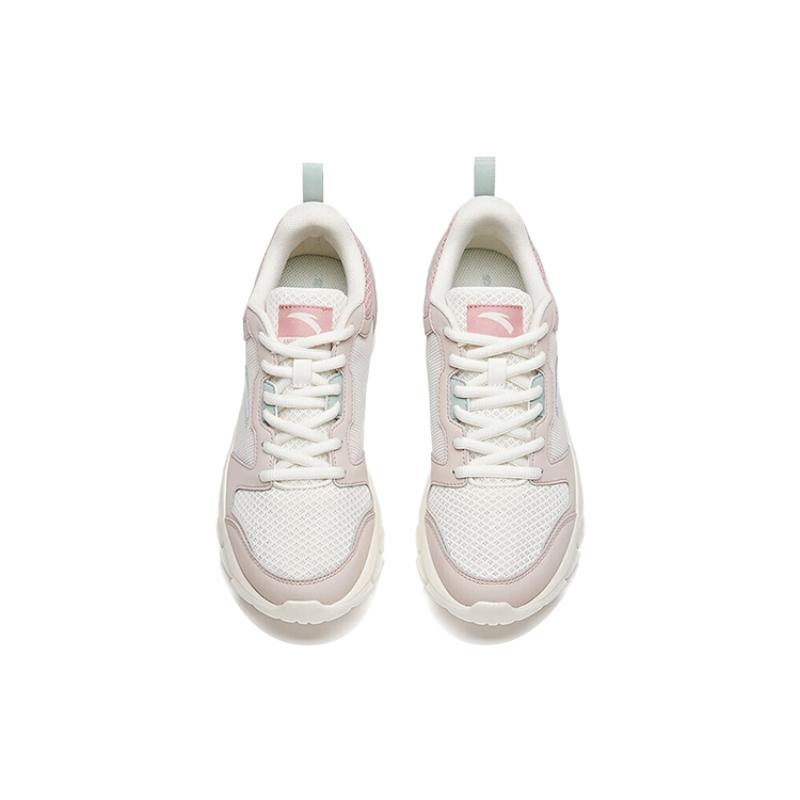 Anta Running Collection Cushioning Anti-Slip And Wear-Resistant Low-Top Running Shoes Women's Pink White Sneakers 92625512-47