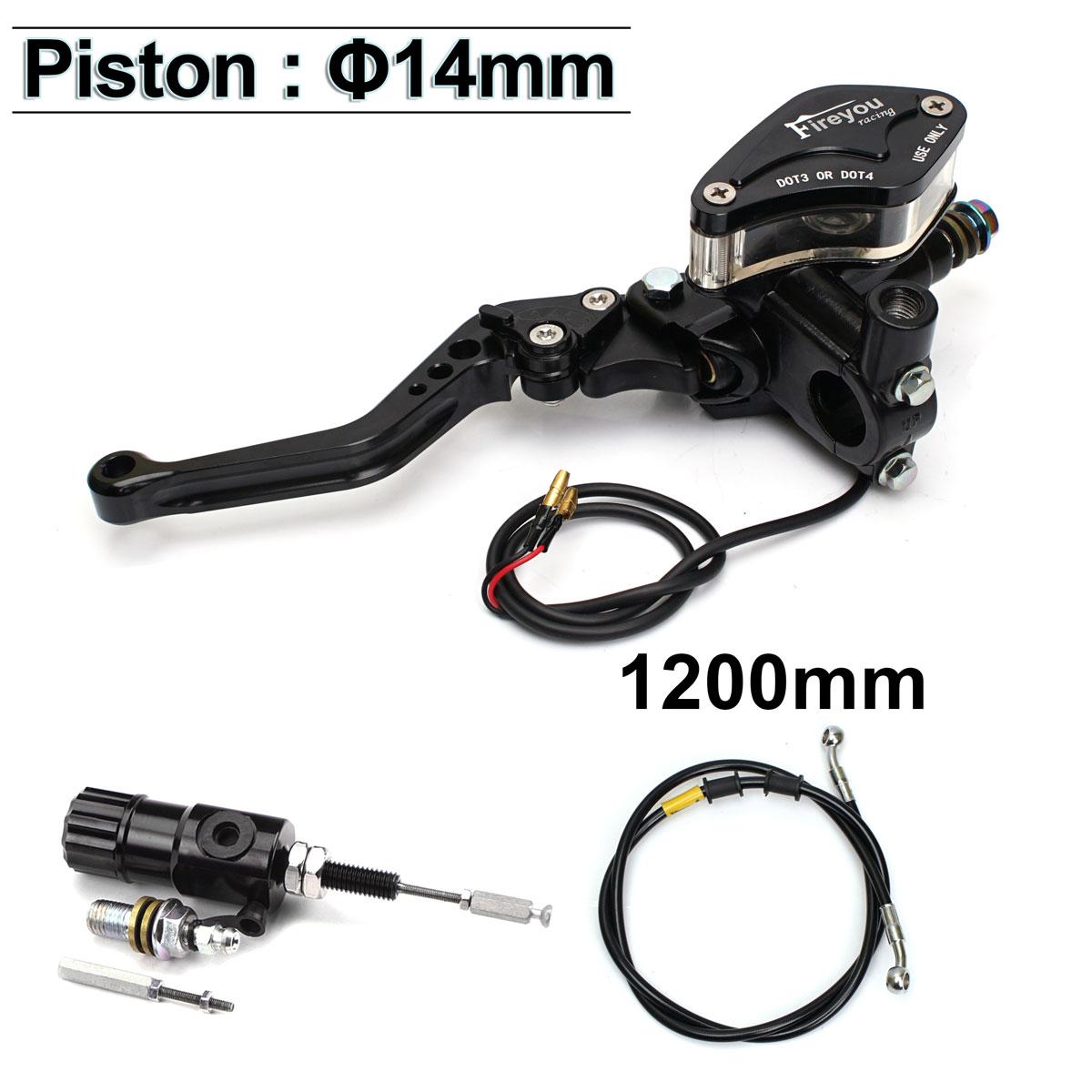 

Universal Motorcycle Hydraulic Clutch Kit Brake Lever Master Cylinder Pump Oil Hose For Yamaha Kawasaki Honda Suzuki Motocross Left Black