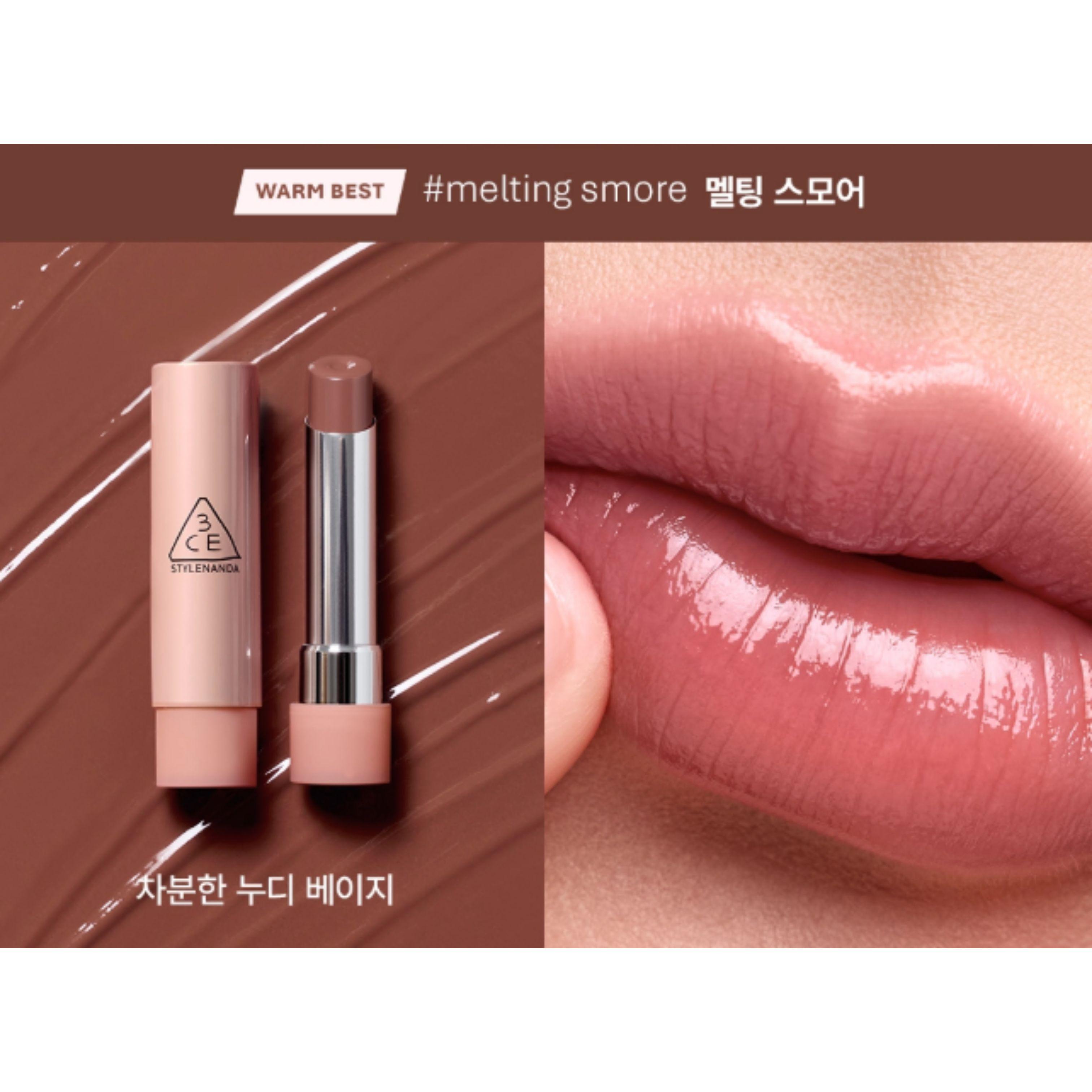 3CE Glazy Lip Glow 3.2g (9 Colors) Melting S more