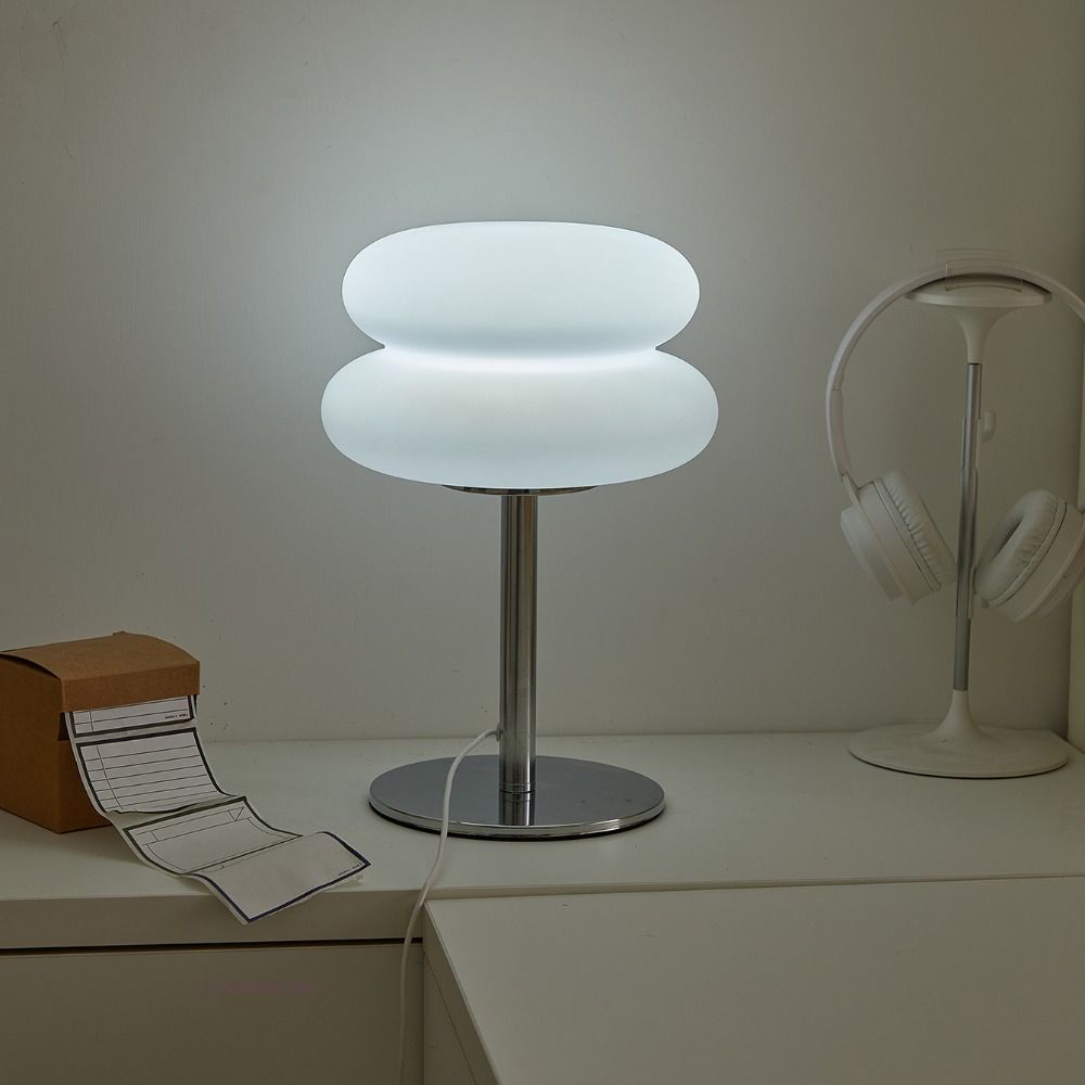 Creamy Style Table Lamp Tri Color Dimming Decor Light Cute Bedside Lamp  Living Room