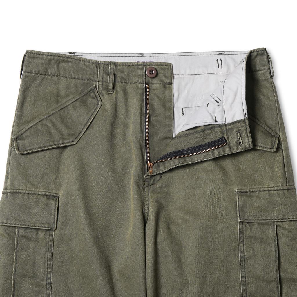 Bancheu Bgs Black Pigment-Printed Chino Cloth M65 Field Pants - Olive